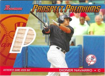 2004 Bowman Draft Picks & Prospects - Prospect Premiums Relics #PP-DN Dioner Navarro Front