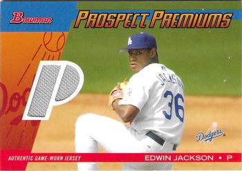 2004 Bowman Draft Picks & Prospects - Prospect Premiums Relics #PP-EJ Edwin Jackson Front