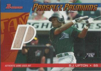 2004 Bowman Draft Picks & Prospects - Prospect Premiums Relics #PP-BU B.J. Upton Front
