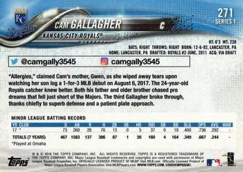 2018 Topps #271 Cam Gallagher Back