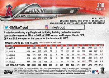 2018 Topps #300 Mike Trout Back