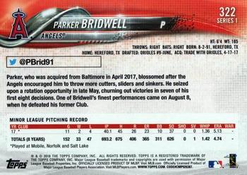 2018 Topps #322 Parker Bridwell Back