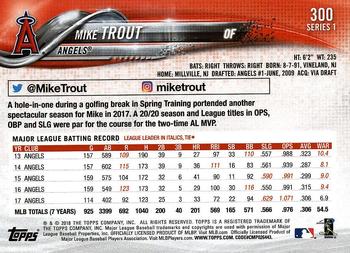 2018 Topps #300 Mike Trout Back