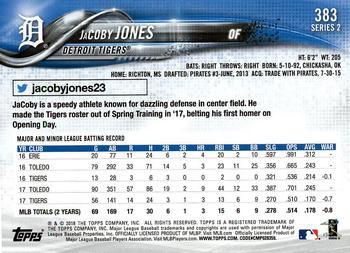 2018 Topps #383 JaCoby Jones Back