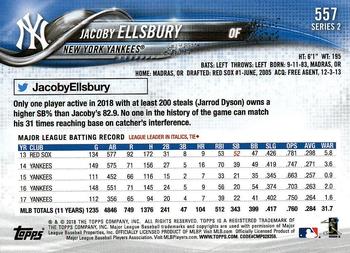 2018 Topps #557 Jacoby Ellsbury Back