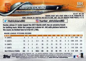 2018 Topps #684 Hunter Strickland Back