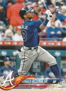 2018 Topps #698 Ronald Acuna Jr. Front