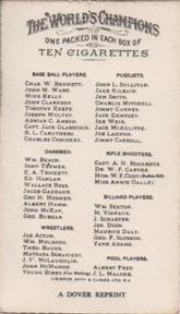 1977 Dover Publications Classic Baseball Cards Reprints #NNO Charlie Bennett Back