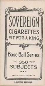 1977 Dover Publications Classic Baseball Cards Reprints #NNO Miller Huggins Back