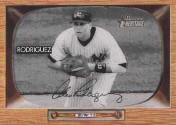 2004 Bowman Heritage - Black and White #9 Alex Rodriguez Front