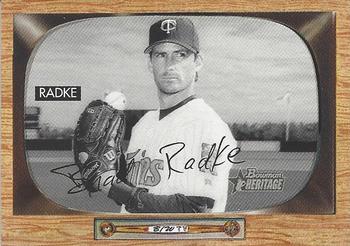 2004 Bowman Heritage - Black and White #14 Brad Radke Front