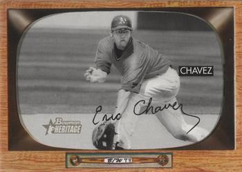 2004 Bowman Heritage - Black and White #53 Eric Chavez Front