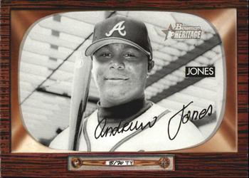 2004 Bowman Heritage - Black and White #72 Andruw Jones Front
