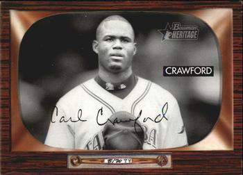 2004 Bowman Heritage - Black and White #78 Carl Crawford Front