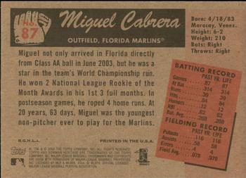 2004 Bowman Heritage - Black and White #87 Miguel Cabrera Back
