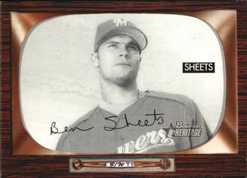 2004 Bowman Heritage - Black and White #102 Ben Sheets Front