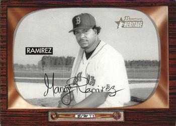 2004 Bowman Heritage - Black and White #128 Manny Ramirez Front