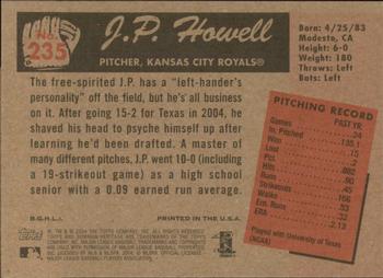 2004 Bowman Heritage - Black and White #235 J.P. Howell Back