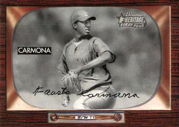 2004 Bowman Heritage - Black and White #298 Fausto Carmona Front
