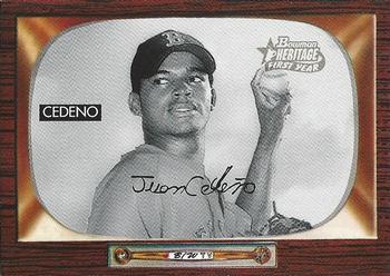 2004 Bowman Heritage - Black and White #330 Juan Cedeno Front