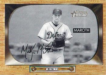 2004 Bowman Heritage - Black and White #24 Mike Maroth Front
