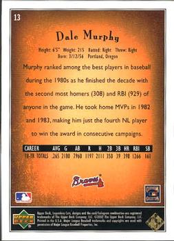 2002 SP Legendary Cuts #13 Dale Murphy Back