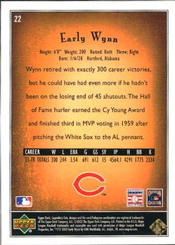 2002 SP Legendary Cuts #22 Early Wynn Back