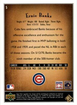 2002 SP Legendary Cuts #5 Ernie Banks Back