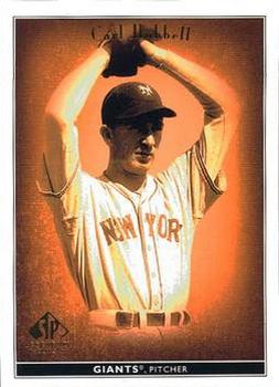 2002 SP Legendary Cuts #9 Carl Hubbell Front