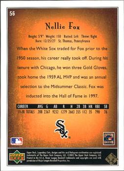 2002 SP Legendary Cuts #56 Nellie Fox Back