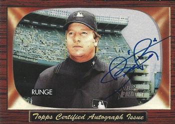 2004 Bowman Heritage - Signs of Authority #SA-BR Brian Runge Front