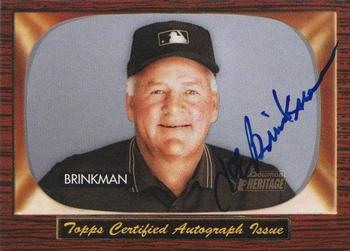 2004 Bowman Heritage - Signs of Authority #SA-JB Joe Brinkman Front
