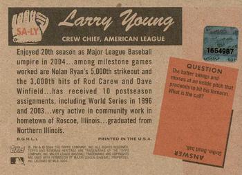 2004 Bowman Heritage - Signs of Authority #SA-LY Larry Young Back