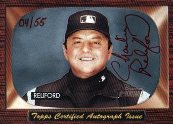 2004 Bowman Heritage - Signs of Authority Red #SA-CM Charlie Reliford Front