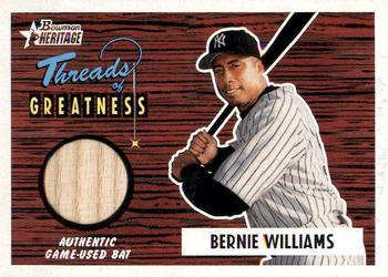 2004 Bowman Heritage - Threads of Greatness #TG-BW Bernie Williams Front