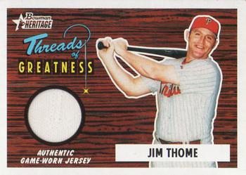 2004 Bowman Heritage - Threads of Greatness #TG-JT Jim Thome Front