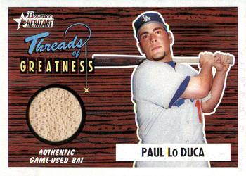 2004 Bowman Heritage - Threads of Greatness #TG-PL Paul Lo Duca Front