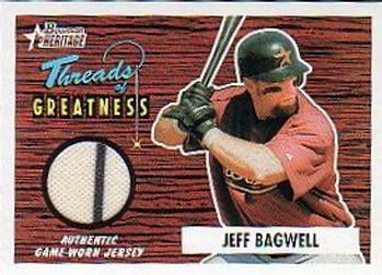 2004 Bowman Heritage - Threads of Greatness #TG-JB2 Jeff Bagwell Front