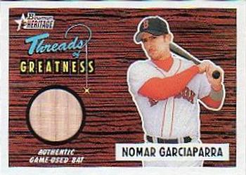 2004 Bowman Heritage - Threads of Greatness #TG-NG Nomar Garciaparra Front