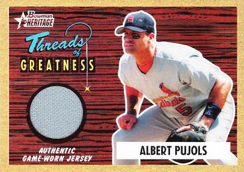 2004 Bowman Heritage - Threads of Greatness Gold #TG-AP Albert Pujols Front