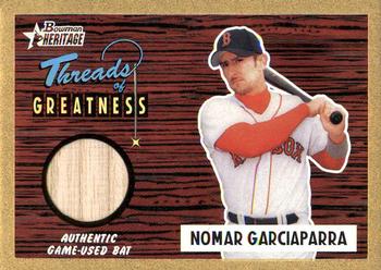 2004 Bowman Heritage - Threads of Greatness Gold #TG-NG Nomar Garciaparra Front