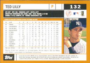 2002 Topps #132 Ted Lilly Back