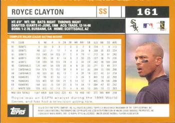 2002 Topps #161 Royce Clayton Back