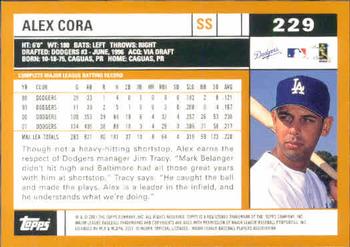 2002 Topps #229 Alex Cora Back