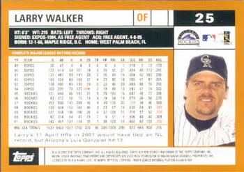 2002 Topps #25 Larry Walker Back