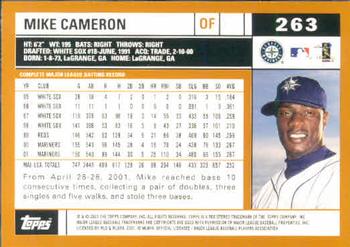 2002 Topps #263 Mike Cameron Back