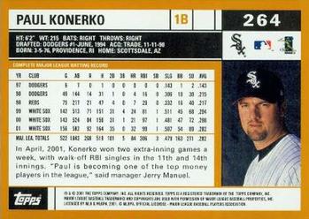 2002 Topps #264 Paul Konerko Back