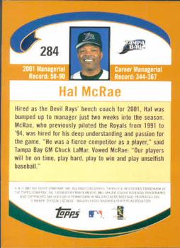 2002 Topps #284 Hal McRae Back