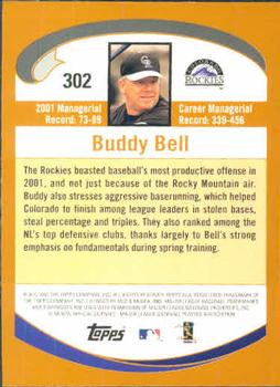 2002 Topps #302 Buddy Bell Back