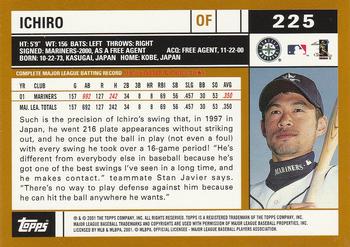 2002 Topps #225 Ichiro Back
